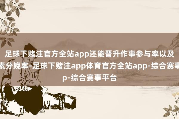 足球下赌注官方全站app还能晋升作事参与率以及全要素分娩率-足球下赌注app体育官方全站app-综合赛事平台