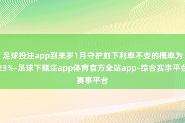 足球投注app到来岁1月守护刻下利率不变的概率为23%-足球下赌注app体育官方全站app-综合赛事平台