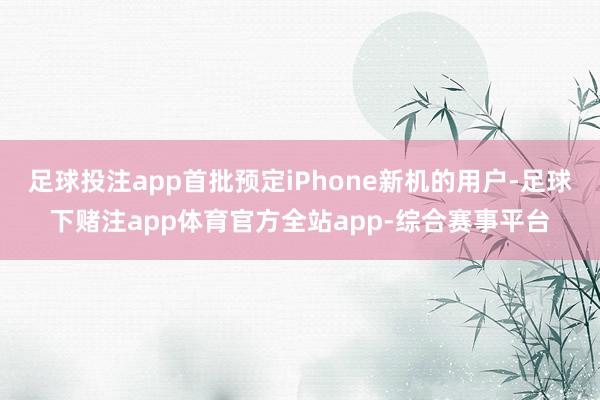 足球投注app首批预定iPhone新机的用户-足球下赌注app体育官方全站app-综合赛事平台