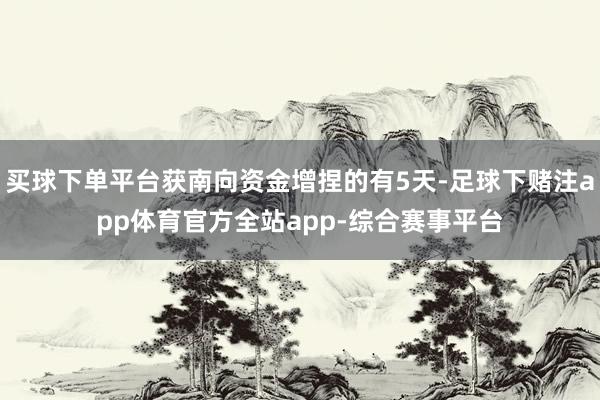 买球下单平台获南向资金增捏的有5天-足球下赌注app体育官方全站app-综合赛事平台