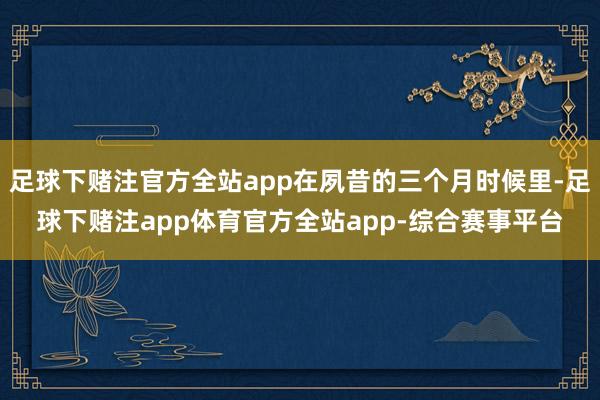 足球下赌注官方全站app在夙昔的三个月时候里-足球下赌注app体育官方全站app-综合赛事平台