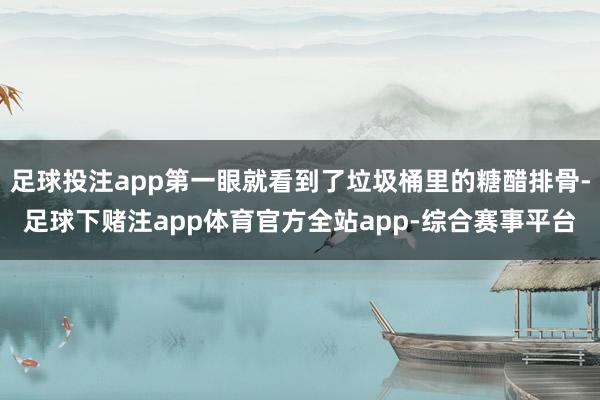 足球投注app第一眼就看到了垃圾桶里的糖醋排骨-足球下赌注app体育官方全站app-综合赛事平台