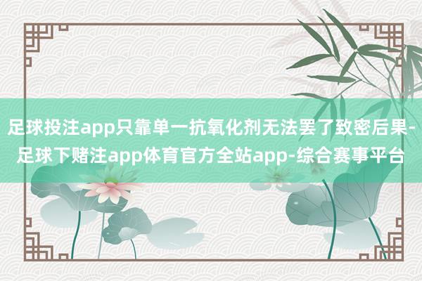 足球投注app只靠单一抗氧化剂无法罢了致密后果-足球下赌注app体育官方全站app-综合赛事平台