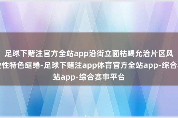 足球下赌注官方全站app沿街立面枯竭允洽片区风貌的完竣性特色缱绻-足球下赌注app体育官方全站app-综合赛事平台