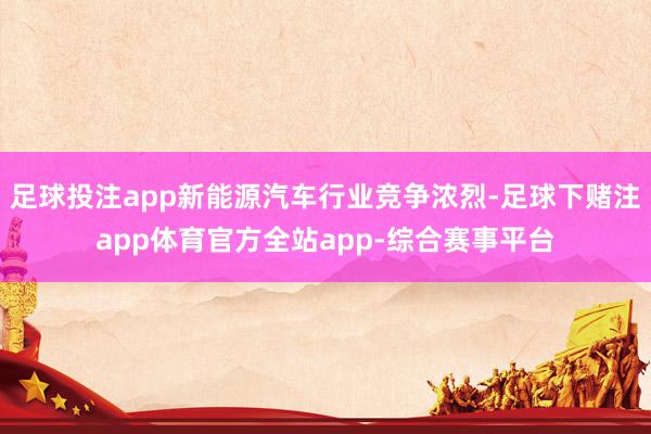 足球投注app新能源汽车行业竞争浓烈-足球下赌注app体育官方全站app-综合赛事平台