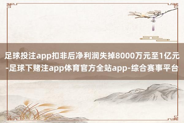 足球投注app扣非后净利润失掉8000万元至1亿元-足球下赌注app体育官方全站app-综合赛事平台